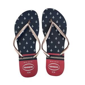 Havaianas Nautical Red White Blue Sandals Thongs Size USD 9-10